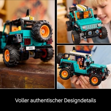 LEGO Technic Jeep Wrangler Rubicon Geländewagen - Off-Road Spielzeug Fahrzeug Modellbau mit V6-Motor, Lenkung & Federung - STEM Geburtstagsgeschenk für Jungen ab 10 Jahren - 42227 - 5