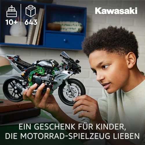 LEGO Technic Kawasaki Ninja H2R Motorrad, Geschenk für Kinder & Erwachsene zum Geburtstag, Dekoration, Spielzeug, Modell für Jungen und Mädchen ab 10 Jahren 42170 - 2