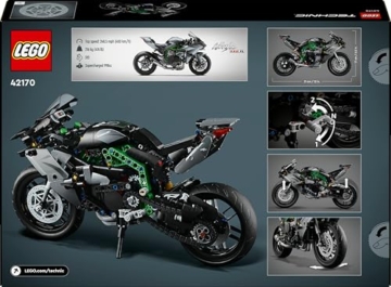 LEGO Technic Kawasaki Ninja H2R Motorrad, Geschenk für Kinder & Erwachsene zum Geburtstag, Dekoration, Spielzeug, Modell für Jungen und Mädchen ab 10 Jahren 42170 - 11
