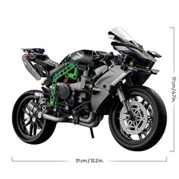 LEGO Technic Kawasaki Ninja H2R Motorrad, Geschenk für Kinder & Erwachsene zum Geburtstag, Dekoration, Spielzeug, Modell für Jungen und Mädchen ab 10 Jahren 42170 - 7