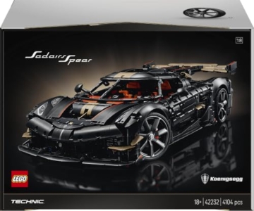 LEGO Technic Koenigsegg Sadair’s Spear Hypercar - Auto Modellbau für Erwachsene - Mint Rennauto mit V8-Kolbenmotor, Triplex-Dämpfern & Geistermodus - Geschenk für Autoliebhaber - 42232 - 12
