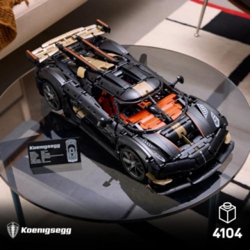 LEGO Technic Koenigsegg Sadair’s Spear Hypercar - Auto Modellbau für Erwachsene - Mint Rennauto mit V8-Kolbenmotor, Triplex-Dämpfern & Geistermodus - Geschenk für Autoliebhaber - 42232 - 3