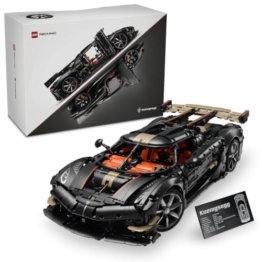 LEGO Technic Koenigsegg Sadair’s Spear Hypercar - Auto Modellbau für Erwachsene - Mint Rennauto mit V8-Kolbenmotor, Triplex-Dämpfern & Geistermodus - Geschenk für Autoliebhaber - 42232 - 1