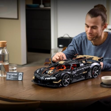 LEGO Technic Koenigsegg Sadair’s Spear Hypercar - Auto Modellbau für Erwachsene - Mint Rennauto mit V8-Kolbenmotor, Triplex-Dämpfern & Geistermodus - Geschenk für Autoliebhaber - 42232 - 5