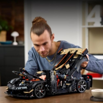 LEGO Technic Koenigsegg Sadair’s Spear Hypercar - Auto Modellbau für Erwachsene - Mint Rennauto mit V8-Kolbenmotor, Triplex-Dämpfern & Geistermodus - Geschenk für Autoliebhaber - 42232 - 6