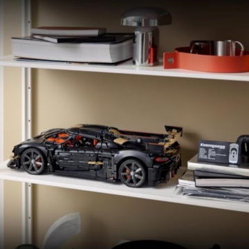 LEGO Technic Koenigsegg Sadair’s Spear Hypercar - Auto Modellbau für Erwachsene - Mint Rennauto mit V8-Kolbenmotor, Triplex-Dämpfern & Geistermodus - Geschenk für Autoliebhaber - 42232 - 8