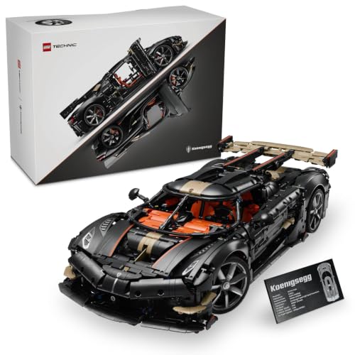 LEGO Technic Koenigsegg Sadair’s Spear Hypercar - Auto Modellbau für Erwachsene - Mint Rennauto mit V8-Kolbenmotor, Triplex-Dämpfern & Geistermodus - Geschenk für Autoliebhaber - 42232 - 1