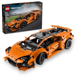 Lego Technic Lamborghini Huracán Tecnica Orange Spielzeugautos – Bauspielzeug für Kinder, Jungen & Mädchen ab 9 Jahren – Lamborghini Spielzeugauto mit V10 Motor & Lenkung 42196 - 1