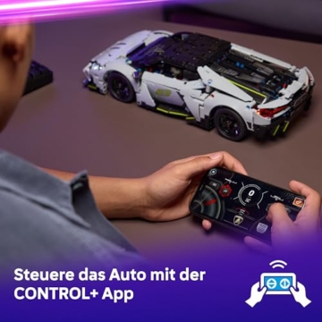 LEGO Technic Lamborghini Revuelto Supersportwagen Spielzeug – ferngesteuertes Automodell mit Lichtfunktionen, Lenkung und wiederaufladbarem Akku-Hub – Geschenk für Jungen ab 10 Jahren – 42214 - 3