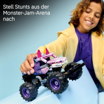 LEGO Technic Monster Jam Sparkle Smash mit Rückziehmotor - Technic Monstertruck & Einhorn Monster Truck Spielzeug - Kreatives Geschenk ab 7 Jahren für Kinder, Mädchen & Jungen - 42220 - 4