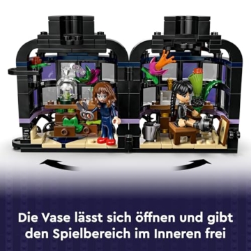 LEGO Wednesday Schwarze Dahlie Spielzeug - Spielset zum Bauen und Ausstellen mit 2 Minifiguren & Zubehör - Modellbau - Kinder Geschenk für Mädchen, Jungen & Fans der TV-Serie ab 9 Jahren - 76784 - 3