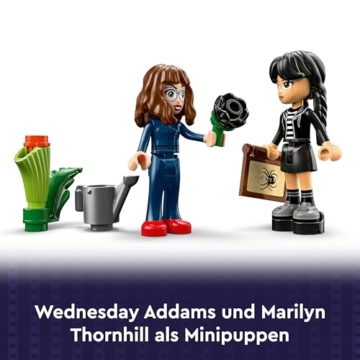 LEGO Wednesday Schwarze Dahlie Spielzeug - Spielset zum Bauen und Ausstellen mit 2 Minifiguren & Zubehör - Modellbau - Kinder Geschenk für Mädchen, Jungen & Fans der TV-Serie ab 9 Jahren - 76784 - 6