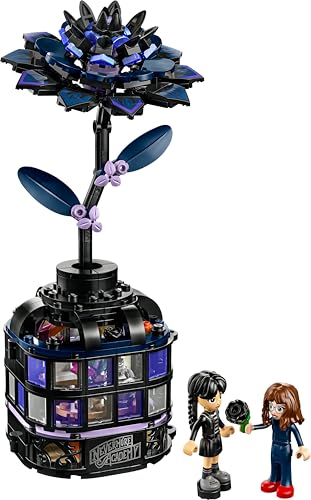 LEGO Wednesday Schwarze Dahlie Spielzeug - Spielset zum Bauen und Ausstellen mit 2 Minifiguren & Zubehör - Modellbau - Kinder Geschenk für Mädchen, Jungen & Fans der TV-Serie ab 9 Jahren - 76784 - 10