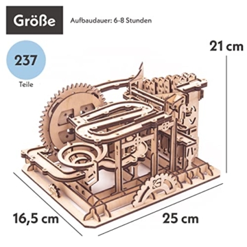 Leukip Murmelbahn Charlie - Modellbau - 3D Holzpuzzle - Smart Games Geschenk Knobelspiele - 9