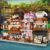 linlinfa Modular Haus Bausteine, Japanisches Ramen-Shop, Modular Building, 412 Teile Klemmbausteine Kompatibel mit… - 8