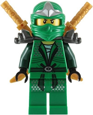 Lloyd ZX (Green Ninja) with Dual Gold Swords - LEGO Ninjago Minifigure - 1