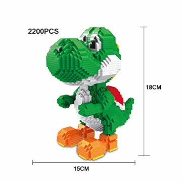 LNLJ Super Mario Figure 3D Modell Micro Diamant Blöcke Ziegelsteine ​​Mini Baugruppe Kindrentoy Geschenke,Yoshi - 2