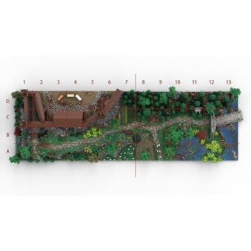 LootPop Mittelalterliche Burg Klemmbausteine Bausatz, MOC-208072 C9 Burg Hohengeroldseck - Holzfällerlager Baustein-Set für MOC-207737 Burg Hohengeroldseck (2229Teile) - 8