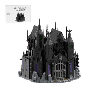 LootPop Mittelalterlicher Burg Bausteine Set, Stadtfestung der Untoten, Bauset mit dunkler Legende, Magiergilden & Kristallminen, Schreibtisch-Deko & Geschenk für Erwachsene (2272 Teile) - 1