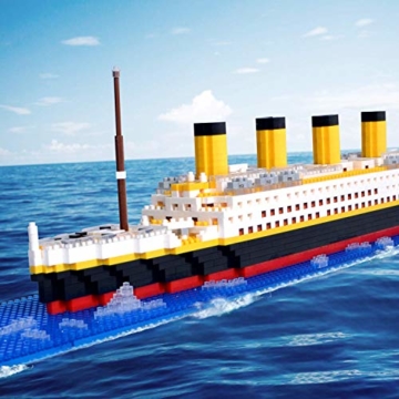 LULUFUN Baustein-Set, Titanic-Schiffsmodell, DIY Nano Micro Building Blocks Spielzeug, Lernspielzeug, Geschenk für Erwachsene und Kinder (1860 Stück) - 9