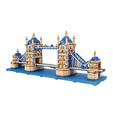 LULUFUN London Tower Bridge Bausteine Kit DIY Mini Building Blocks  Spielzeug, Lernspielzeug, Geschenk für Erwachsene und Kinder (3800 Stück) 