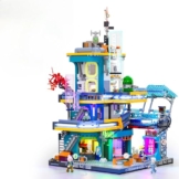 LUMIBRICKS Cyberpunk Apartment mit Beleuchtung, 2524 Teile Modulares Neon-City-Wohnhaus, LED-Klemmbaustein-Set für Erwachsene, Futuristisches Straßenmodell zum Bauen und Ausstellen, Sammlerset - 1