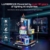 LUMIBRICKS Cyberpunk Police HQ Klemmbausteine mit LED-Beleuchtung, 1716 Teile Futuristische Polizeistation, Modulares Cyberpunk-Gebäude mit 3 Etagen, Bauset für Erwachsene und Jugendliche ab 16 Jahren - 8