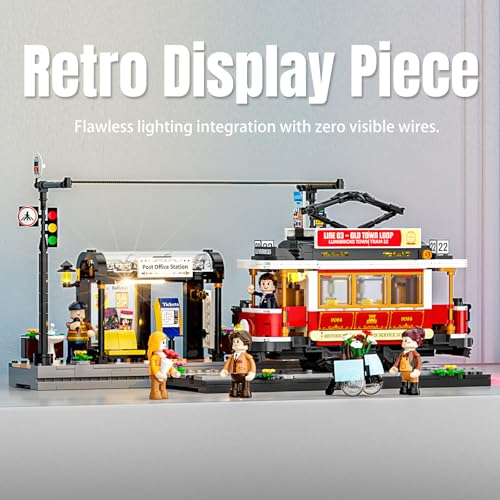 Lumibricks L9084 Heritage-Straßenbahn & Haltestelle