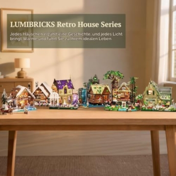Lumibricks Misty Forest Cabin beleuchtetes Klemmbaustein-Set, 2867 Teile, Tropische Regenwald-Pfahlhütte mit verstecktem Nebelmodul und Glühwürmchen-Beleuchtung, Ausstellungsmodell für Erwachsene - 8