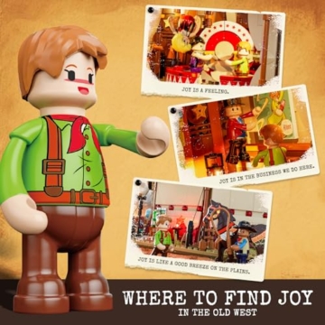 Lumibricks Traveling Circus Bauset mit Licht – 1962 Teile Zirkuszelt mit LED & Minifiguren – Modularer Jahrmarkt für Erwachsene, Westernfans & Freizeitpark-Sammler - 5