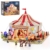 Lumibricks Traveling Circus Bauset mit Licht – 1962 Teile Zirkuszelt mit LED & Minifiguren – Modularer Jahrmarkt für Erwachsene, Westernfans & Freizeitpark-Sammler - 1