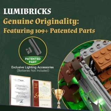 Lumibricks 12015 Waldposten Mittelalter-Set mit LED-Beleuchtung