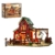 LUMIBRICKS Wild West Ranch Duel Klemmbaustein-Set mit LED-Beleuchtung, 1023 Teile Western-Ranch Modellbausatz für Erwachsene, Sammlerstück für Fans des Wilden Westens - 1