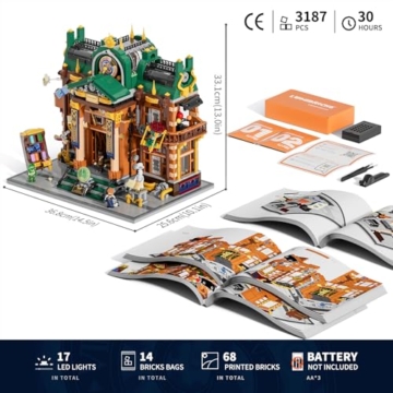 Lumibricks Bibliothek 11012 mit 3187 Teilen Maße und Anleitung