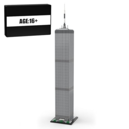 Lumitex Architecture World Trade Center Klemmbausteine Bauklötze, 1:800 Modular Haus WTC Gebäude Street View, 2126 Stück Architektur Wahrzeichen-Kollektion Entworfen von SPBrix - MOC-127129 - 1