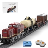 Lumitex City Lokomotive Bausteine, RC Lokomotive und Güterzug, 2171 Teile Güterzug Zug Klemmbausteine Kompatibel mit 60198