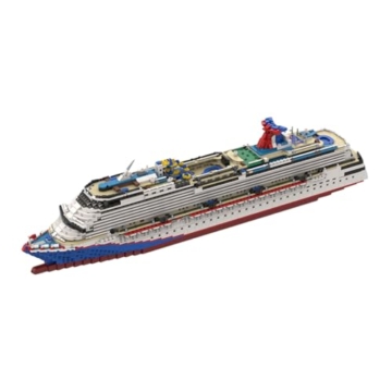 Lumitex Klemmbausteine Carnival Dream Schiff Modellbausatz, 4235 Teile 1:400 Kreuzfahrtschiff Baustein Spielzeug für Erwachsene -bru_bri_mocsv - 1