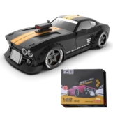 Lumitex KM3299 Auto Drift Car Race Car Maßstab 1:32 Auto Ready to Go Racing 4WD 2025 Adventskalender Weihnacht- RTR -Schwarz - 1