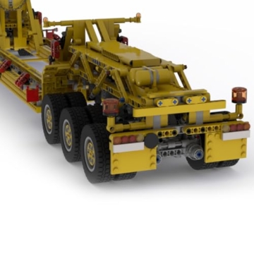 Lumitex LKW mit Anhänger Auto Bausteine, MOC Lastwagen Entworfen von LEGOLAUS, 1:19 2407 Klemmbausteine Geeignet für Erwachsene Sammler - 6