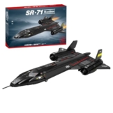 Lumitex SR-71 Blackbird Bauklötze, Militär Aufklärungs Flugzeug Baustein-Klemmbausteine Baustein Flugzeug für Erwachsene MOC Flugzeug Sammlung Geschenk - 1905 Teile - 1