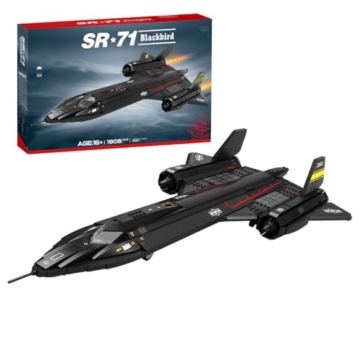 Lumitex SR-71 Blackbird Bauklötze, Militär Aufklärungs Flugzeug Baustein-Klemmbausteine Baustein Flugzeug für Erwachsene MOC Flugzeug Sammlung Geschenk - 1905 Teile - 1