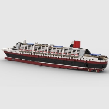 Lumitex Technoloy MS Poseidon Schiff Modellbausatz, 2589 Teile 1:500 Kreuzfahrtschiff Baustein Spielzeug für Erwachsene Kinder Kompatibel mit 10294 Entworfen von bru_bri_mocs - 2