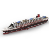 Lumitex Technoloy MS Poseidon Schiff Modellbausatz, 2589 Teile 1:500 Kreuzfahrtschiff Baustein Spielzeug für Erwachsene Kinder Kompatibel mit 10294 Entworfen von bru_bri_mocs - 1