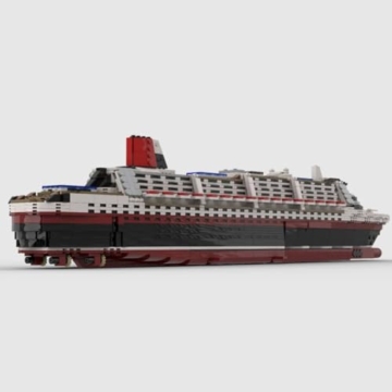 Lumitex Technoloy MS Poseidon Schiff Modellbausatz, 2589 Teile 1:500 Kreuzfahrtschiff Baustein Spielzeug für Erwachsene Kinder Kompatibel mit 10294 Entworfen von bru_bri_mocs - 5