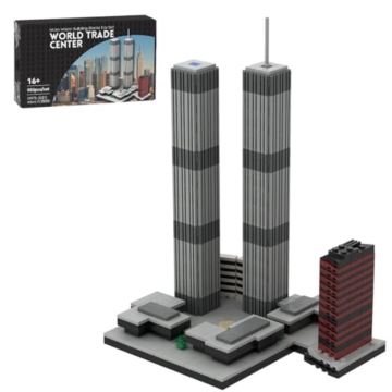 Lumitex World Trade Center Architecture Klemmbausteine Bauklötze, 1:2000 Modular Haus Building Street View, 982 Stück Architektur Wahrzeichen-Kollektion Entworfen von bru_bri_mocs - 1