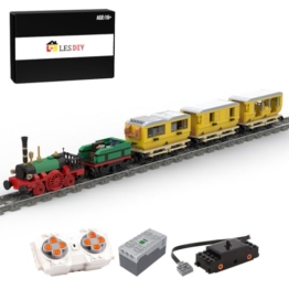 Lumitex Zug Eisenbahn Bausatz, 1050 Teile Klemmbausteine Erster Deutscher Güterzug Bausteine Railway Train - 1