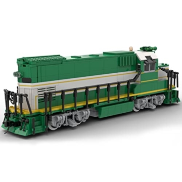 M.O.C TopBau Technik Retro Zug Modell - California Northern GP15, 1439+ Teilen Dampfzug Güterzug Spielzeug Bausatz, Kompatibel mit Lego City Zug - MOC-104688