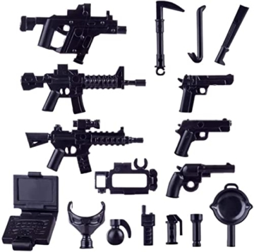 MASUSE Militärwaffe Baustein für Minifiguren, DIY Militärwaffenset Baustein Zubehör Kit Weapons Zubehör für Mini Figuren Soldaten - 4