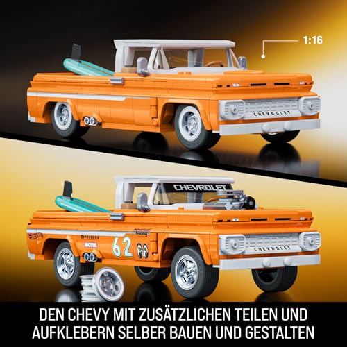 Mattel Brick Shop 62 Chevy Pickup orange - Hot Wheels