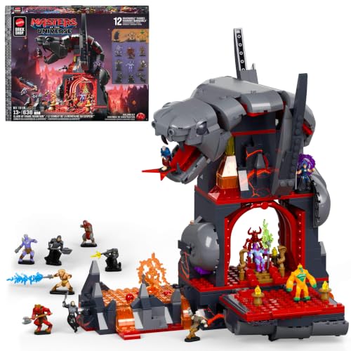 Mattel Brick Shop Masters of the Universe Clash at Snake Mountain mit Skeletors Festung
